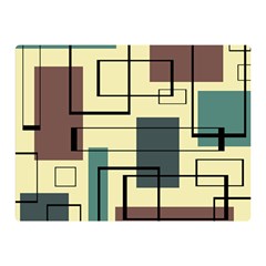 Mid Century Modern Rectangles Double Sided Flano Blanket (mini)  by KayCordingly