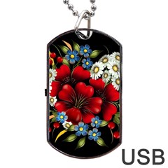 Flower Decoration Bouquet Of Flowers Dog Tag Usb Flash (one Side) by Sapixe