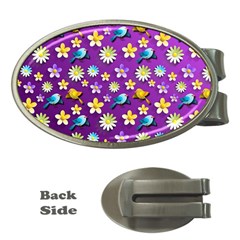 Default Floral Tissue Curtain Money Clips (oval)  by Sapixe