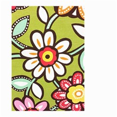 Flowers Fabrics Floral Design Small Garden Flag (two Sides) by Sapixe