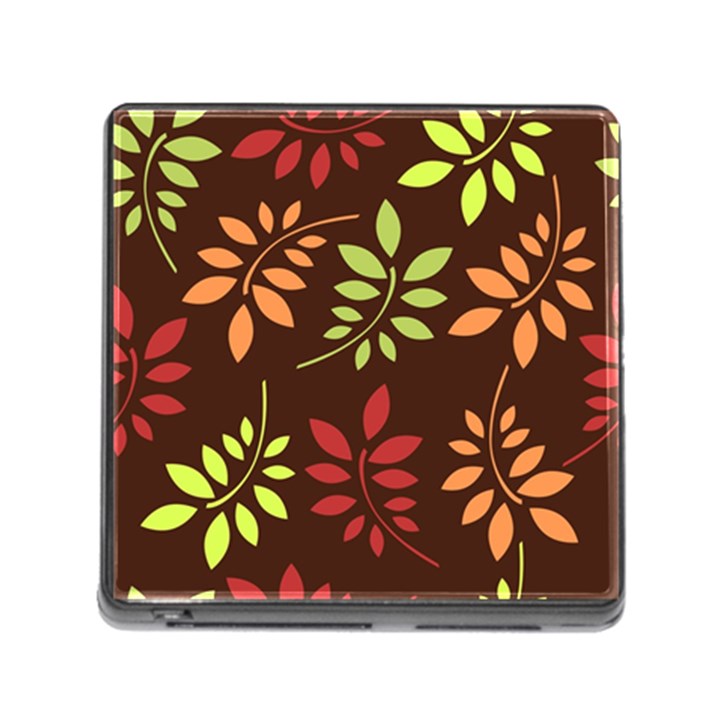 Leaves Foliage Pattern Design Memory Card Reader (Square 5 Slot)