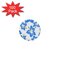 Hibiscus Wallpaper Flowers Floral 1  Mini Buttons (100 Pack)  by Sapixe