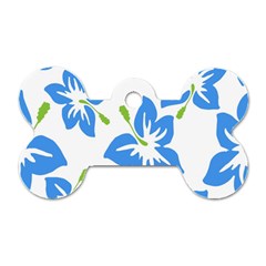 Hibiscus Wallpaper Flowers Floral Dog Tag Bone (two Sides)