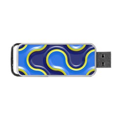 Pattern Curve Design Seamless Portable Usb Flash (one Side) by Sapixe