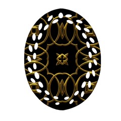 Seamless Pattern Abstract Oval Filigree Ornament (two Sides)