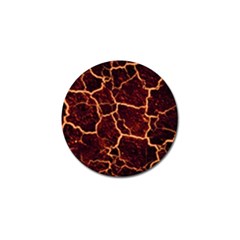 Lava Cracked Background Fire Golf Ball Marker (4 pack)