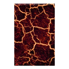 Lava Cracked Background Fire Shower Curtain 48  x 72  (Small) 