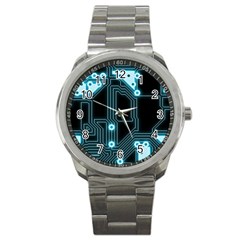 Seamless Repeat Repetitive Sport Metal Watch by Sapixe