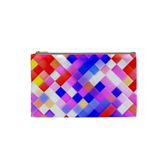 Squares Pattern Geometric Seamless Cosmetic Bag (small)