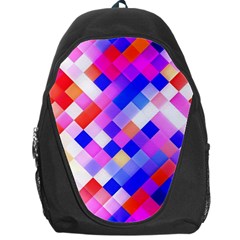 Squares Pattern Geometric Seamless Backpack Bag