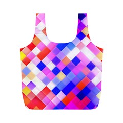 Squares Pattern Geometric Seamless Full Print Recycle Bag (m)