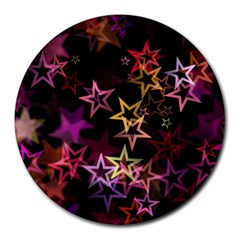 Stars Background Pattern Seamless Round Mousepads