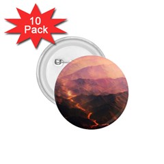 Volcanoes Magma Lava Mountains 1 75  Buttons (10 Pack) by Sapixe