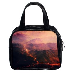 Volcanoes Magma Lava Mountains Classic Handbag (two Sides)