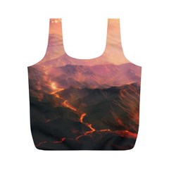 Volcanoes Magma Lava Mountains Full Print Recycle Bag (m) by Sapixe