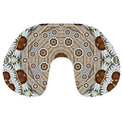 Flower Wreath In The Jungle Wood Forest Travel Neck Pillows by pepitasart