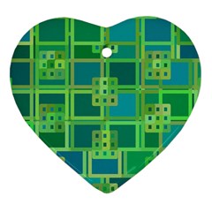 Green Abstract Geometric Ornament (heart)