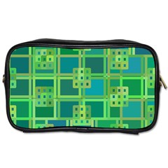 Green Abstract Geometric Toiletries Bag (one Side) by Sapixe