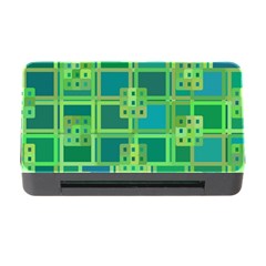 Green Abstract Geometric Memory Card Reader With Cf by Sapixe