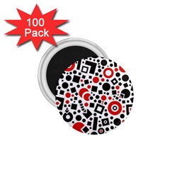 Square Objects Future Modern 1 75  Magnets (100 Pack) 