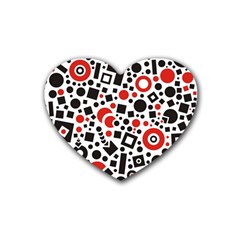 Square Objects Future Modern Heart Coaster (4 Pack) 