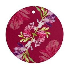 Motif Design Textile Design Round Ornament (two Sides) by Sapixe