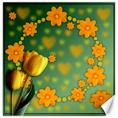 Background Design Texture Tulips Canvas 20  X 20 