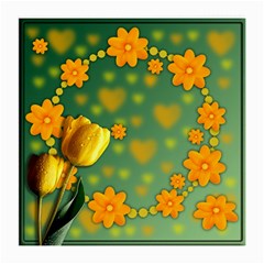 Background Design Texture Tulips Medium Glasses Cloth (2-side) by Sapixe
