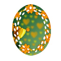 Background Design Texture Tulips Ornament (oval Filigree) by Sapixe