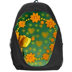 Background Design Texture Tulips Backpack Bag