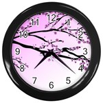 Essential Oils Flowers Nature Plant Wall Clock (Black) Front