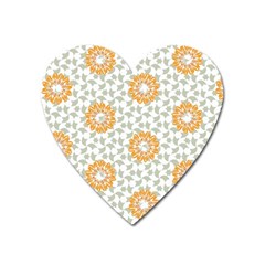 Stamping Pattern Fashion Background Heart Magnet by Sapixe