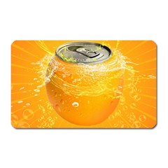 Orange Drink Splash Poster Magnet (rectangular)