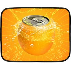 Orange Drink Splash Poster Fleece Blanket (mini) by Sapixe