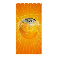 Orange Drink Splash Poster Shower Curtain 36  X 72  (stall) 