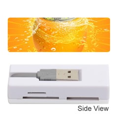 Orange Drink Splash Poster Memory Card Reader (stick) by Sapixe