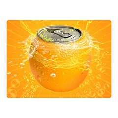 Orange Drink Splash Poster Double Sided Flano Blanket (mini) 