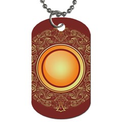 Badge Gilding Sun Red Oriental Dog Tag (two Sides) by Sapixe