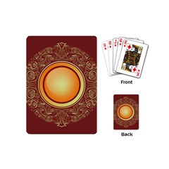 Badge Gilding Sun Red Oriental Playing Cards (mini) by Sapixe