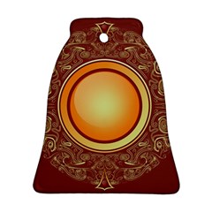Badge Gilding Sun Red Oriental Bell Ornament (two Sides) by Sapixe