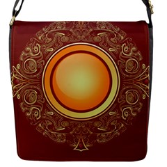 Badge Gilding Sun Red Oriental Flap Closure Messenger Bag (s) by Sapixe