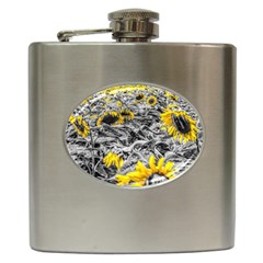 Sunflower Field Girasol Sunflower Hip Flask (6 Oz) by Sapixe