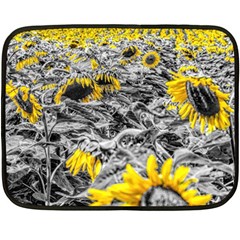 Sunflower Field Girasol Sunflower Fleece Blanket (mini) by Sapixe