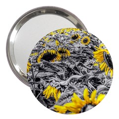 Sunflower Field Girasol Sunflower 3  Handbag Mirrors