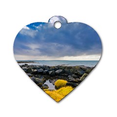 Iceland Nature Mountains Landscape Dog Tag Heart (one Side) by Sapixe