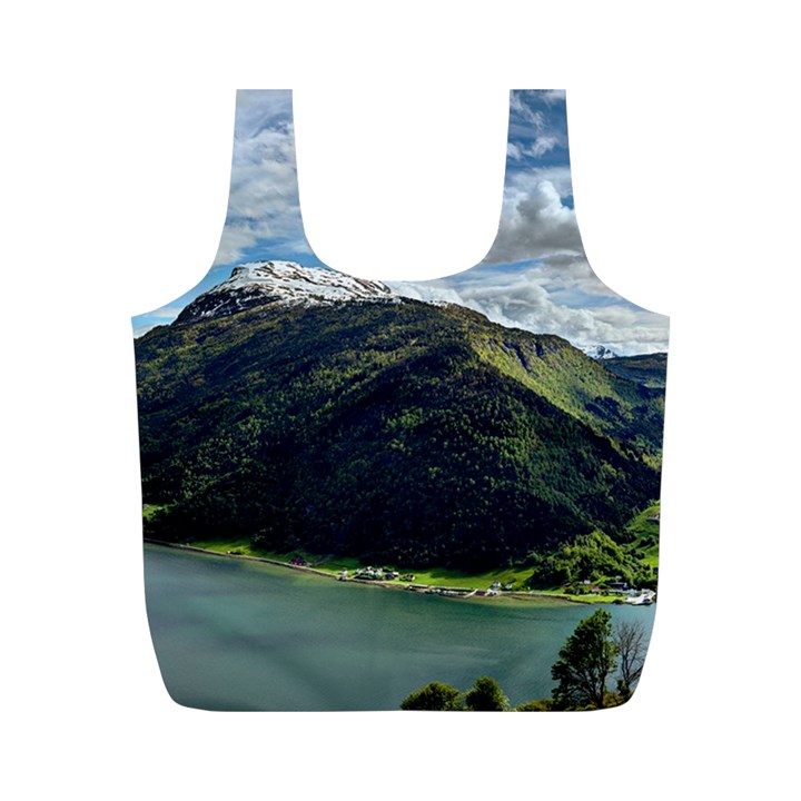 Panoramic Nature Mountain Water Full Print Recycle Bag (M)