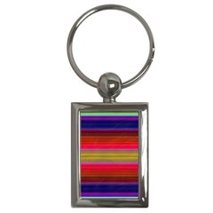 Fiesta Stripe Colorful Neon Background Key Chains (Rectangle) 