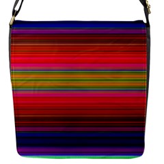 Fiesta Stripe Colorful Neon Background Flap Closure Messenger Bag (S)