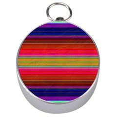 Fiesta Stripe Colorful Neon Background Silver Compasses