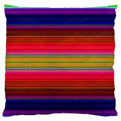 Fiesta Stripe Colorful Neon Background Large Flano Cushion Case (Two Sides)